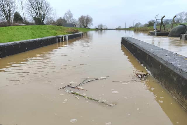 Concerns were raised regarding the levels of the River Steeping following Storm Henk.