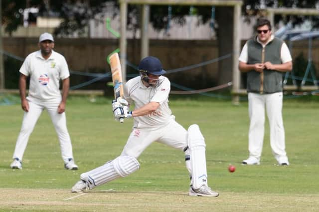 Action from Skegness Seconds' victory at Freiston LLL Seconds. Photo: Wayne Lagden