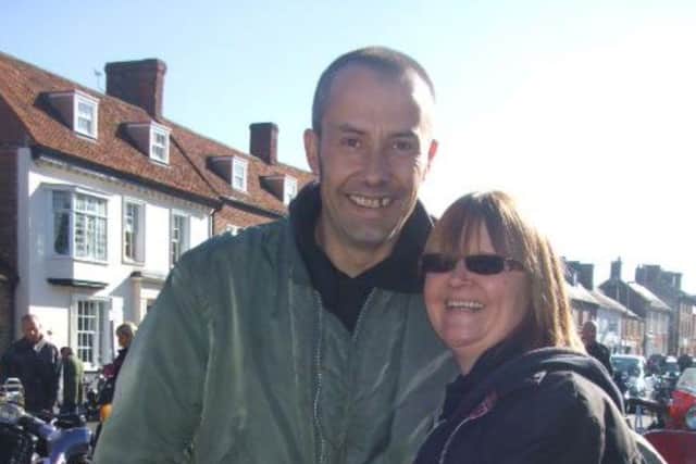 Sam and her husband, Simon