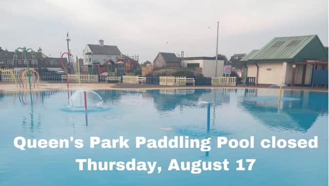 Mablethorpe Paddling Pool will be closed tomorrow. Photo: ELDC