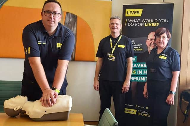 From left: Chris Cole, Director of Operations, Andrew Blackwood, the LIVES Director of Relationships and Nikki Cooke, LIVES Chief Executive.