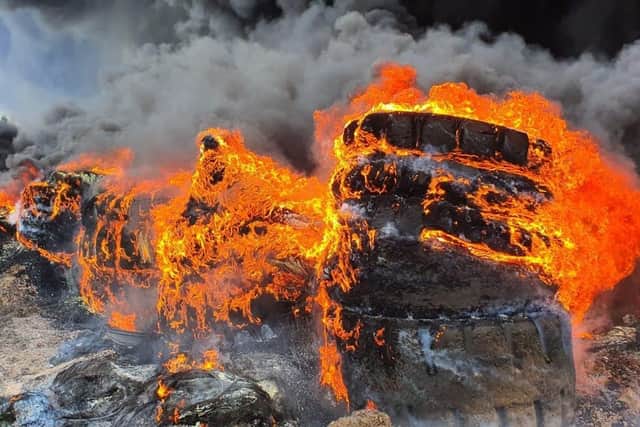 The smoke from the fire could be seen in Gainsborough