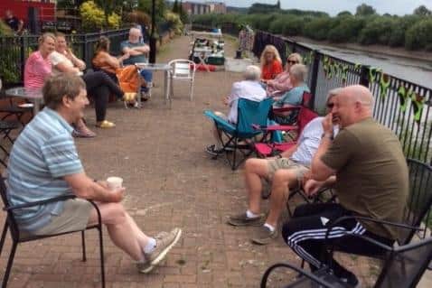 Gainsborough's Big Lunch was held on Riverside Walk