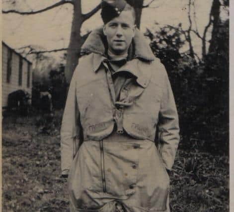George Milson pictured in his Flying Suit.