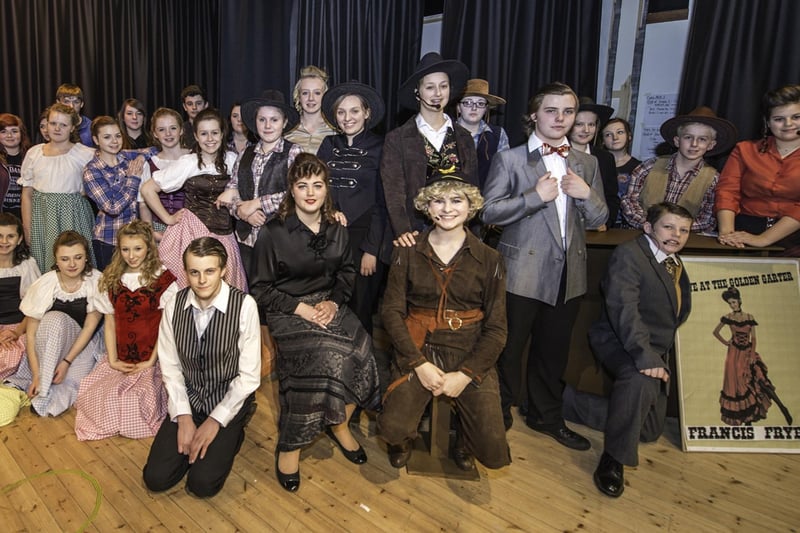Some of the cast of Calamity Jane, as staged by Tattershall's Gartree Community School. Charlotte Clark played the eponymous lead, backed by a supporting cast that included Emma Eason as Wild Bill Hickock, Bethany Wilson as Katie Brown, and Emily Houldershaw as Danny Gilmartin.