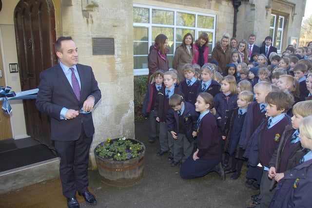 Sleaford and North Hykeham MP Stephen Phillips officially opening a £414,000 extension at Rauceby CofE Primary School.