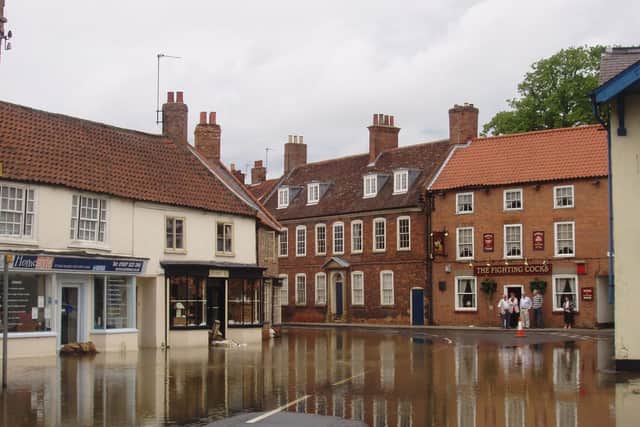 Bridge Street in Horncastle was a no go area as the flood waters rose.