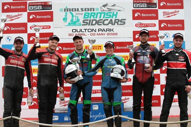 Ellis and Clement celebrate at Oulton Park.