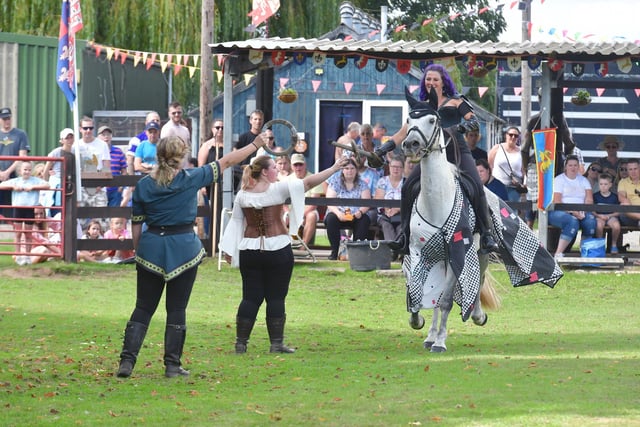 Medieval riding displays were highlight of the tournament.