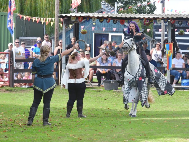 Medieval riding displays were highlight of the tournament.