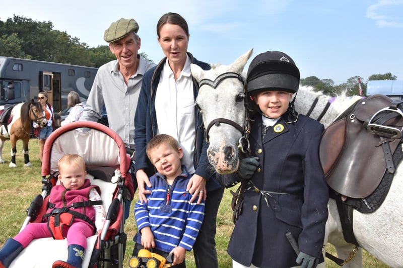 10 year old Grace Cosgrove from Hainton with family and her Class 12.2 HH Welsh Section ( A ) Pony.