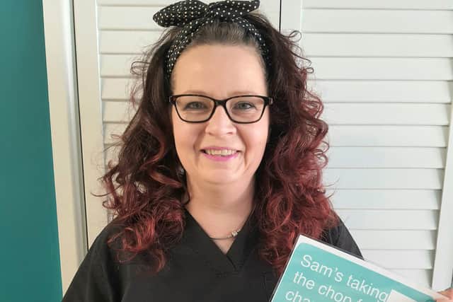 Sam Kettle is cutting her hair for The Brain Tumour Charity.