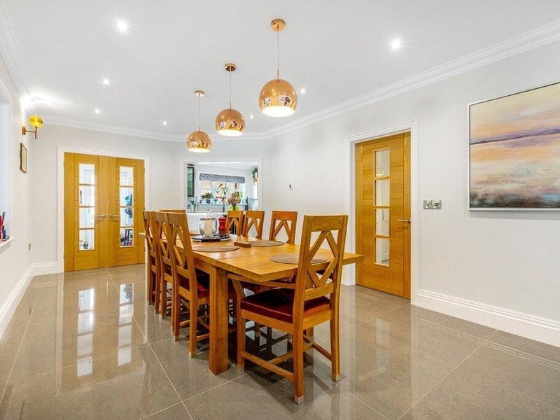 The dining room.