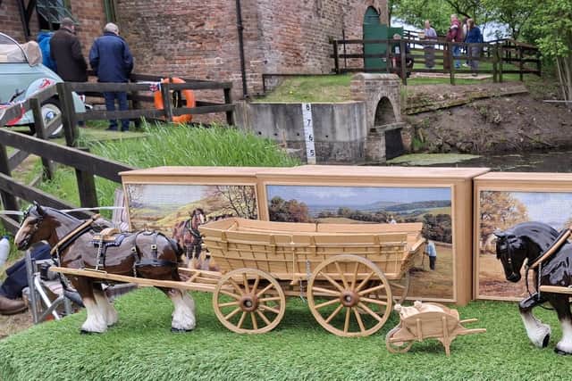 Models of agricultural carts and wagons will be on display within the attractive grounds of Dogdyke Pumping Station.