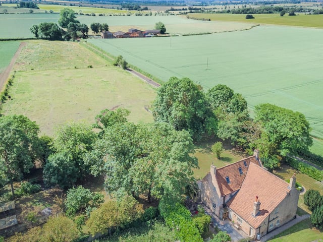 An aerial view of the property.