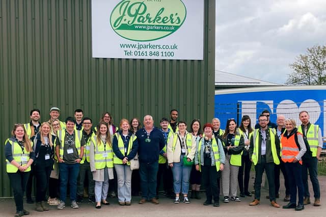 The 25 young horticulturalists at J. Parkers in Anwick.