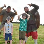 Jon 4 and Sam 8 of Sleaford with L-R Thomas Straw and David Henderson of Nottingham
