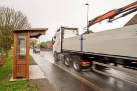 The bus stop on Jubilee Way.