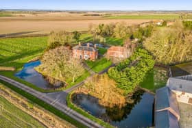 An aerial view of The Manor, Langton by Wragby.