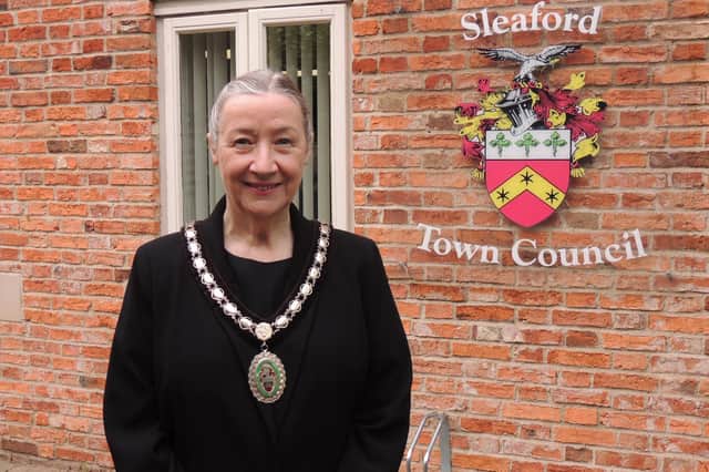 Mayor of Sleaford Coun Linda Edwards-Shea.