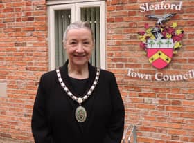 Mayor of Sleaford Coun Linda Edwards-Shea.