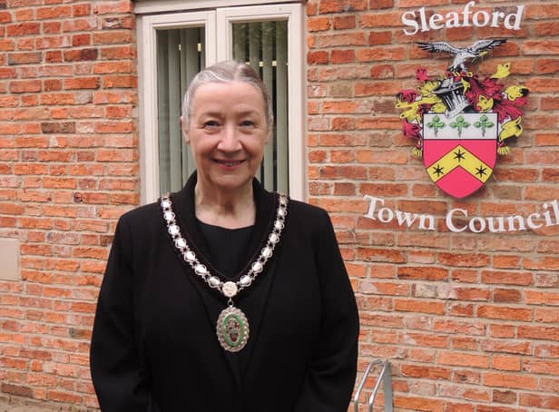 Mayor of Sleaford Coun Linda Edwards-Shea.