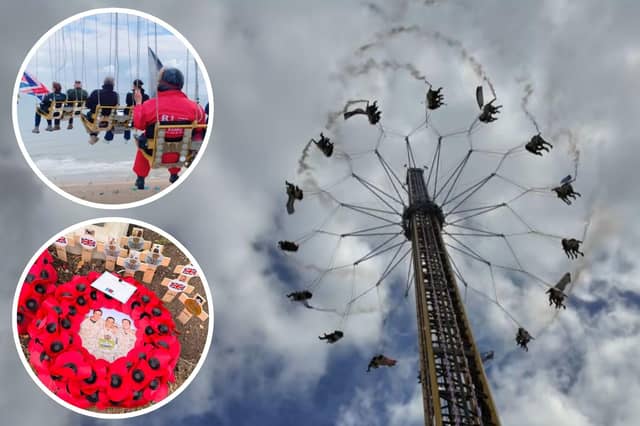 The moving Remembrance event was organised by the Skegness branch of the Royal British Legion, and held at Skegness Pleasure Beach.