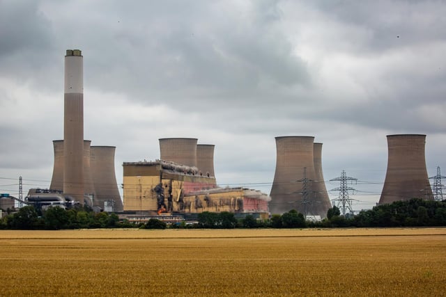 The demolition of Cottam Power Station