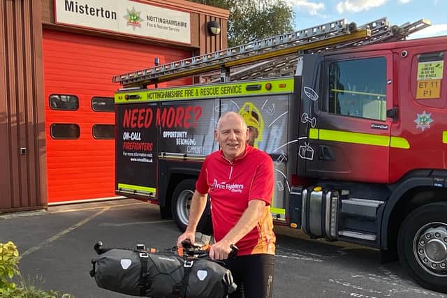 Steve trained for several months, riding to his workplace in Retford and on call shifts at Misterton fire station.