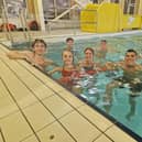 Lifegiards training in Skegness Swimming Pool ahead of returning to the beach for the summer.