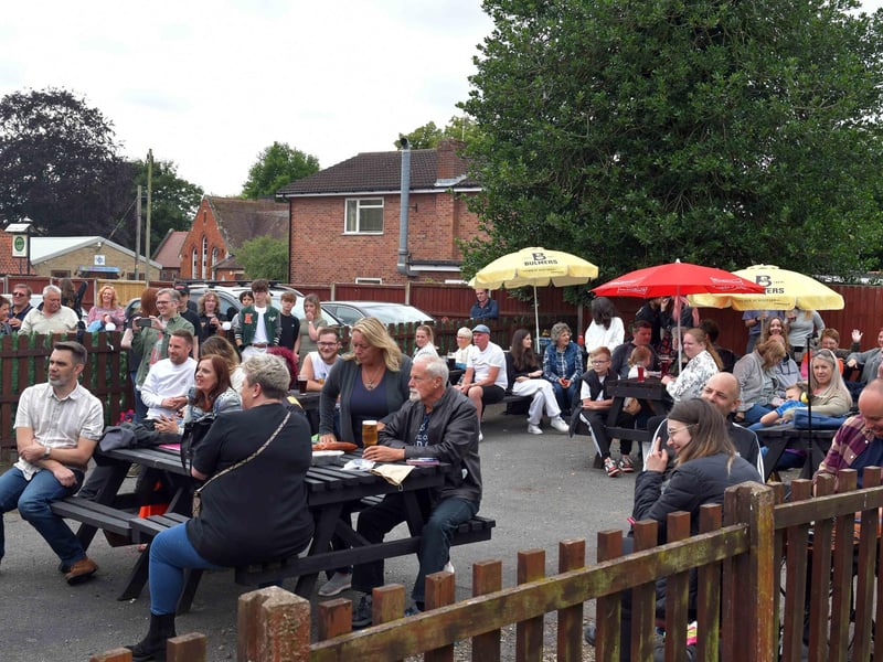 Public enjoying the bands at the Red Lion, Ruskington. Photo: Mick Fox
