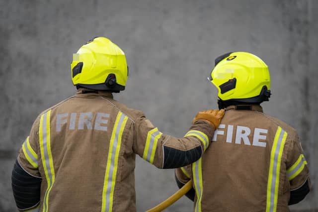 EDITORS NOTE: NAMES BLURRED AT REQUEST OF LONDON FIRE BRIGADE File photo dated 21/07/22 of new London Fire Brigade recruits go through their paces during a drill at a Fire station in East London.