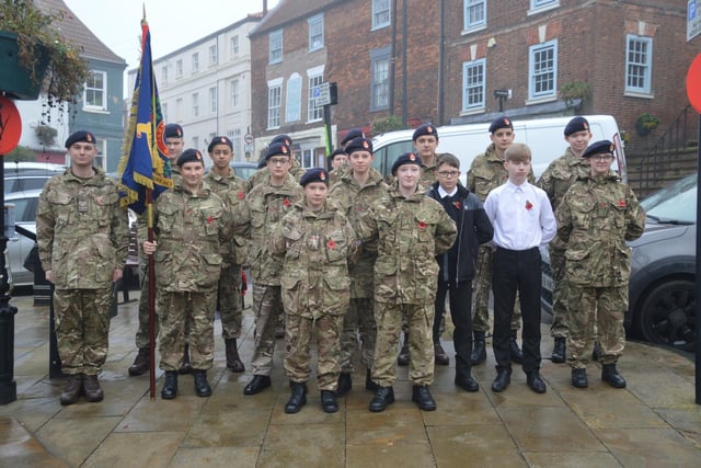 Members of Caistor Army Cadets played a big part in the Remembrance event