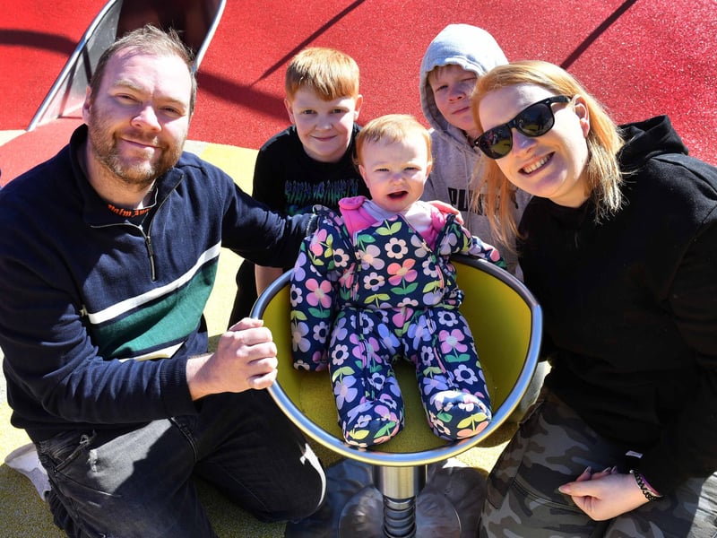 The McKillop family (from left) Robin, Josh, Millie, Oliver and Danielle, from Leeds