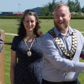 Mayor of Horncastle, Matthew Wilkinson, with Mayoress Romy Wilkinson opening the new woodland cemetery.