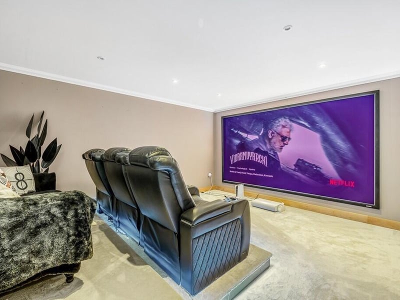The cinema room.