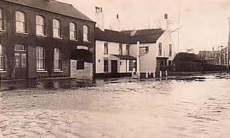 Flood damage in Sutton on Sea.