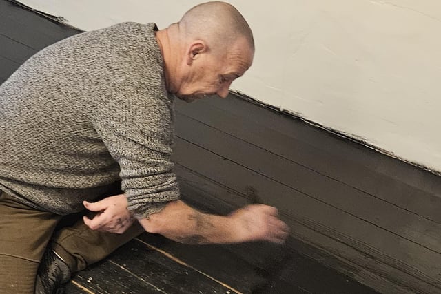 Even floors are being painted befor the visitors return.
