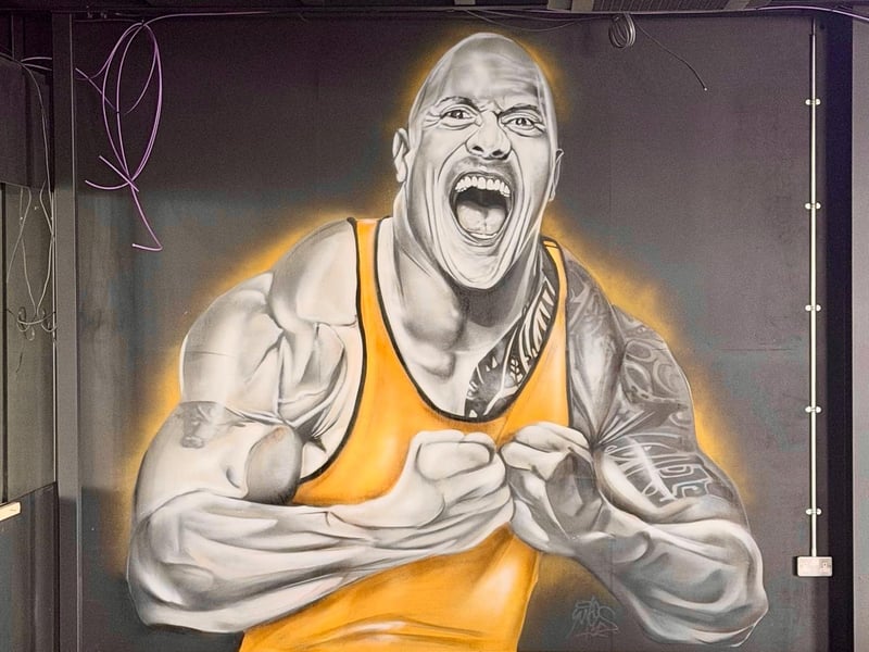 The Rock, also on hand to inspire.