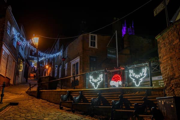 Sleaford's Santa's Rest Stop in Monument Gardens will be just like this one on Lincoln's Steep Hill