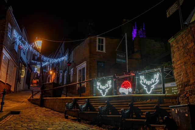 Sleaford's Santa's Rest Stop in Monument Gardens will be just like this one on Lincoln's Steep Hill
