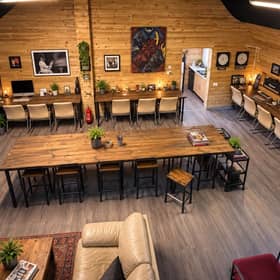 The impressive co-working room at Hub 101 in Ludford.