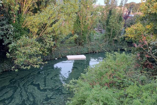 A mattress dumped in the waterway  in Skegness.