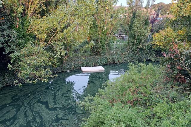 A mattress dumped in the waterway in Skegness.