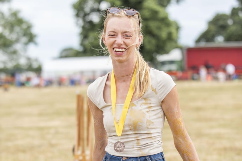 Egg thrower Freja Munks from South Kyme. Photo: Holly Parkinson