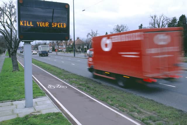A generic photo of a warning sign for drivers. Speeding has been an issue in Horncastle for some years now. (PHOTO BY: Giles Barnard/Getty Images)