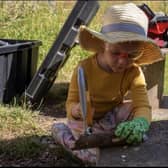 Outdoor learning at Busy Bees preschool in Leasingham.