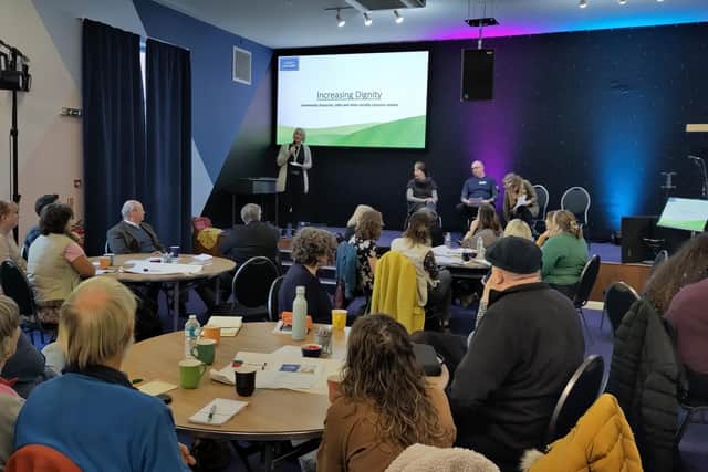 2023's Food Summit where a foodbank volunteer shared deeply personal stories about the people seeking food support, highlighting that their struggles go far beyond hunger.