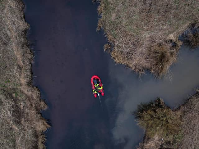 SGI continue their search for Nicola Bulley, February 07 2023  See SWNS story SWBNsearch