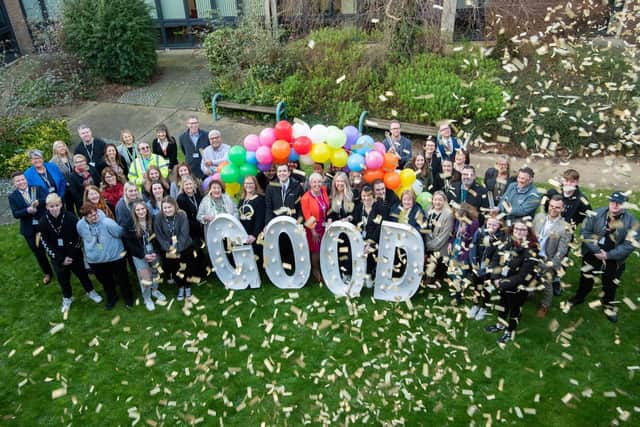 Boston College celebrates its recent 'Good' Ofsted rating.